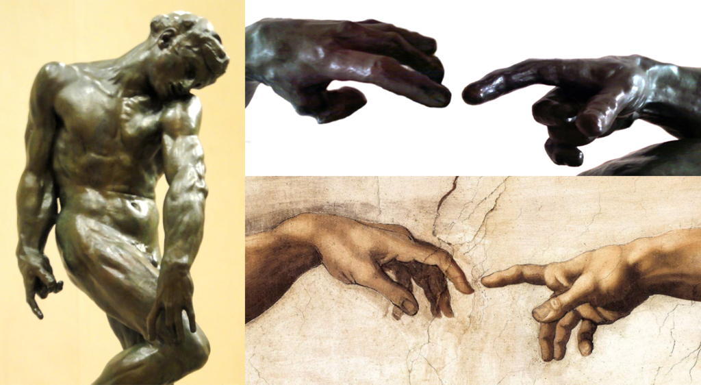 led by the hand, Rodin to Michelangelo